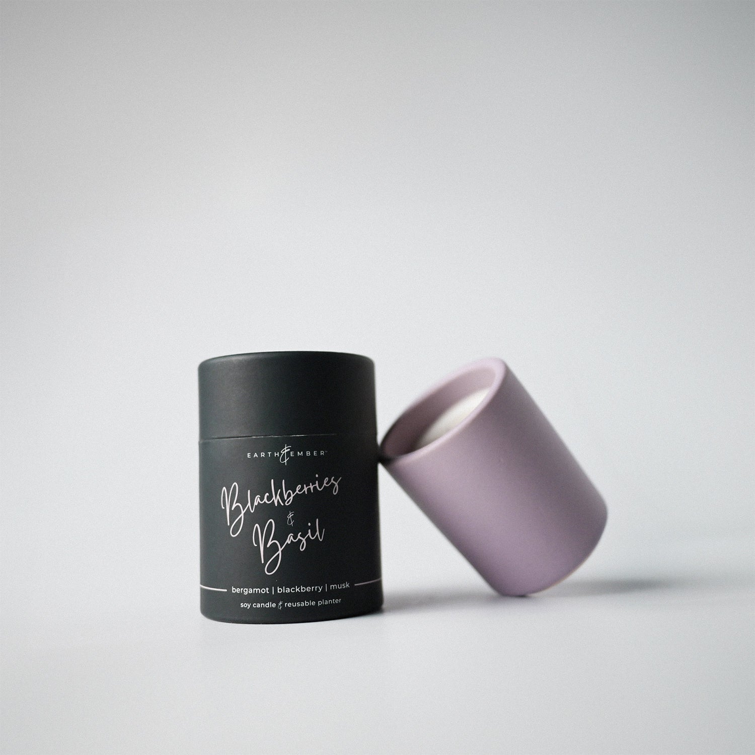 Earth & Ember 2 oz Candle: Blackberries & Basil - Image 2