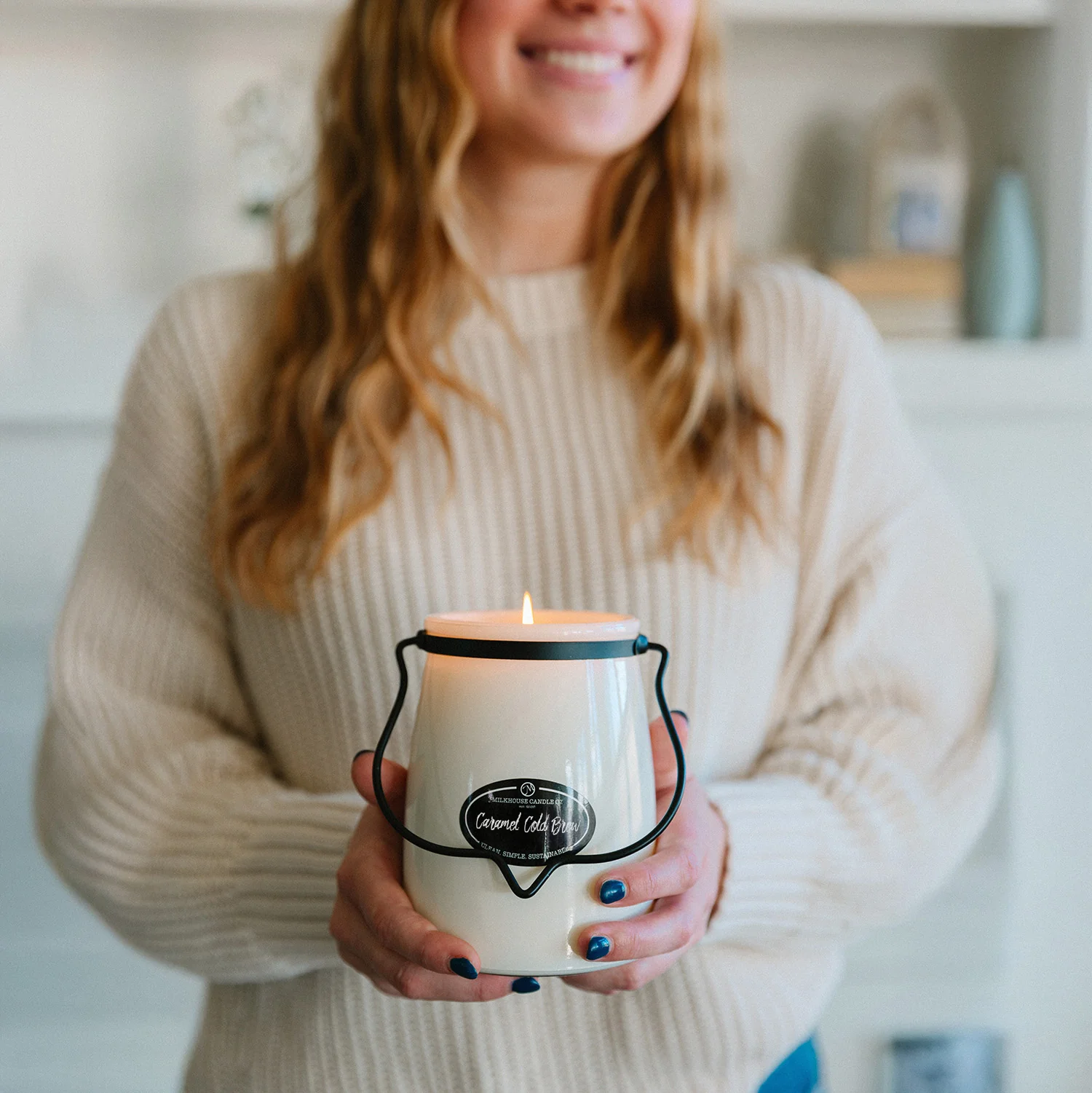 Caramel Cold Brew Candle | 22 oz Butter Jar - Image 4