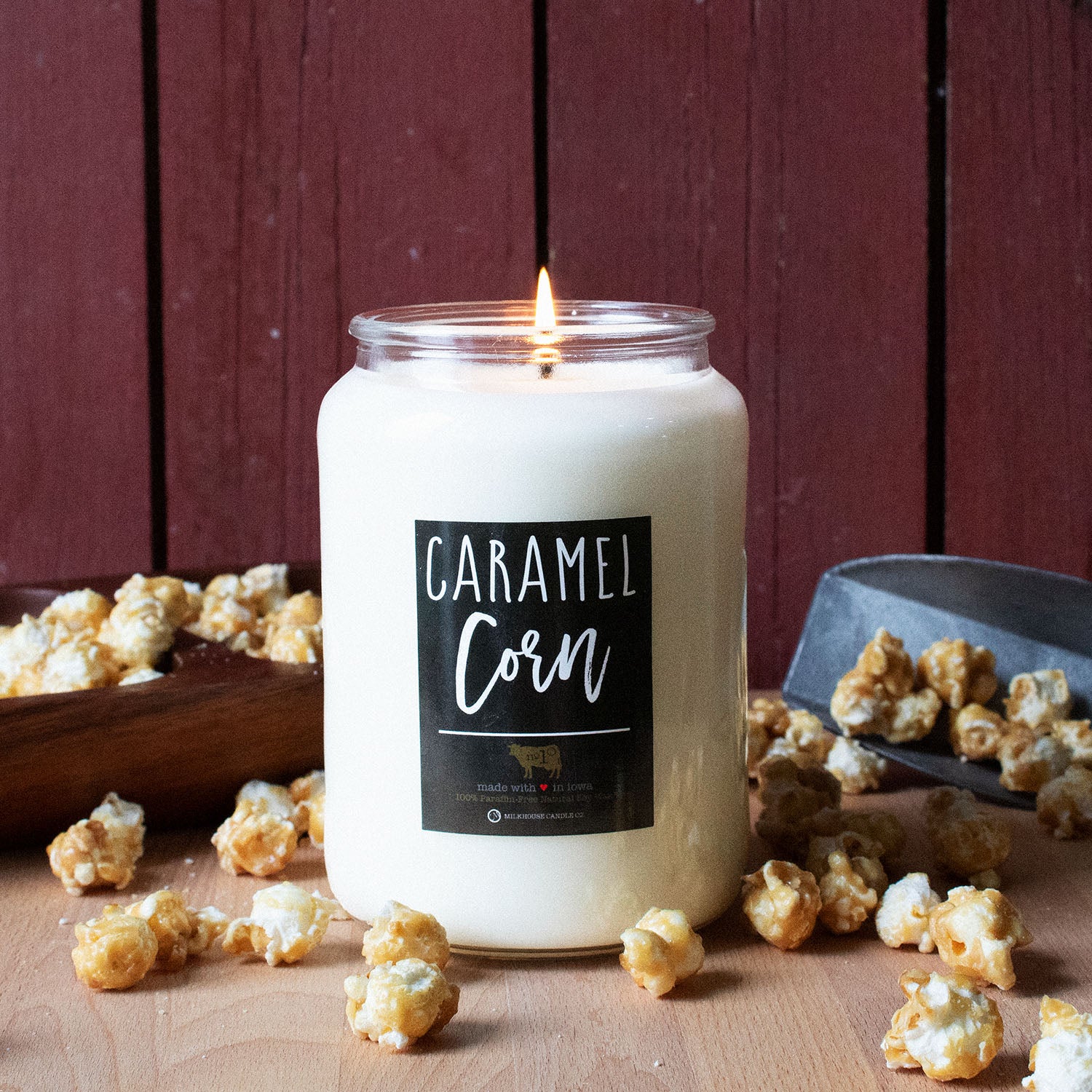 Caramel Corn Candle | 26 oz Farmhouse Jar - Image 3
