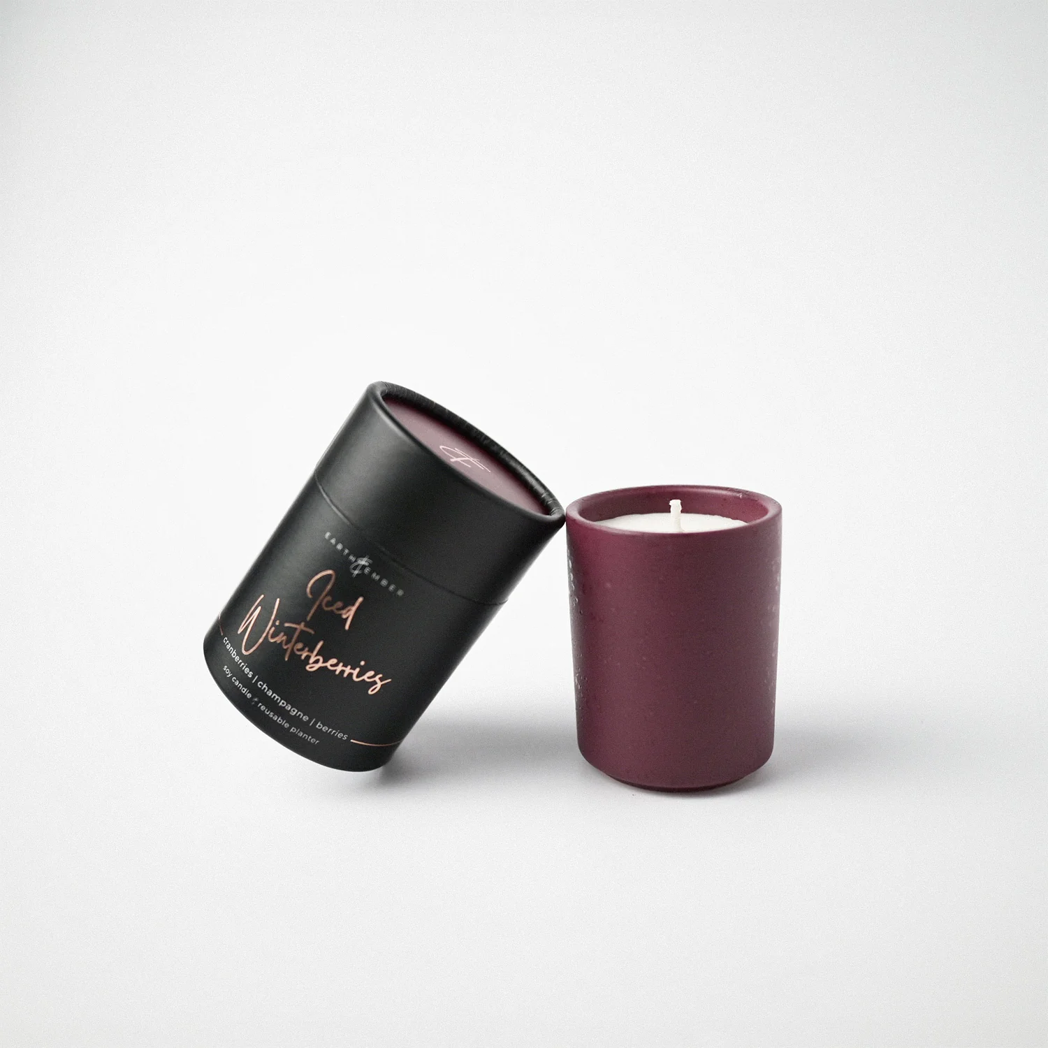 Earth & Ember 2 oz Candle: Iced Winterberries - Image 2