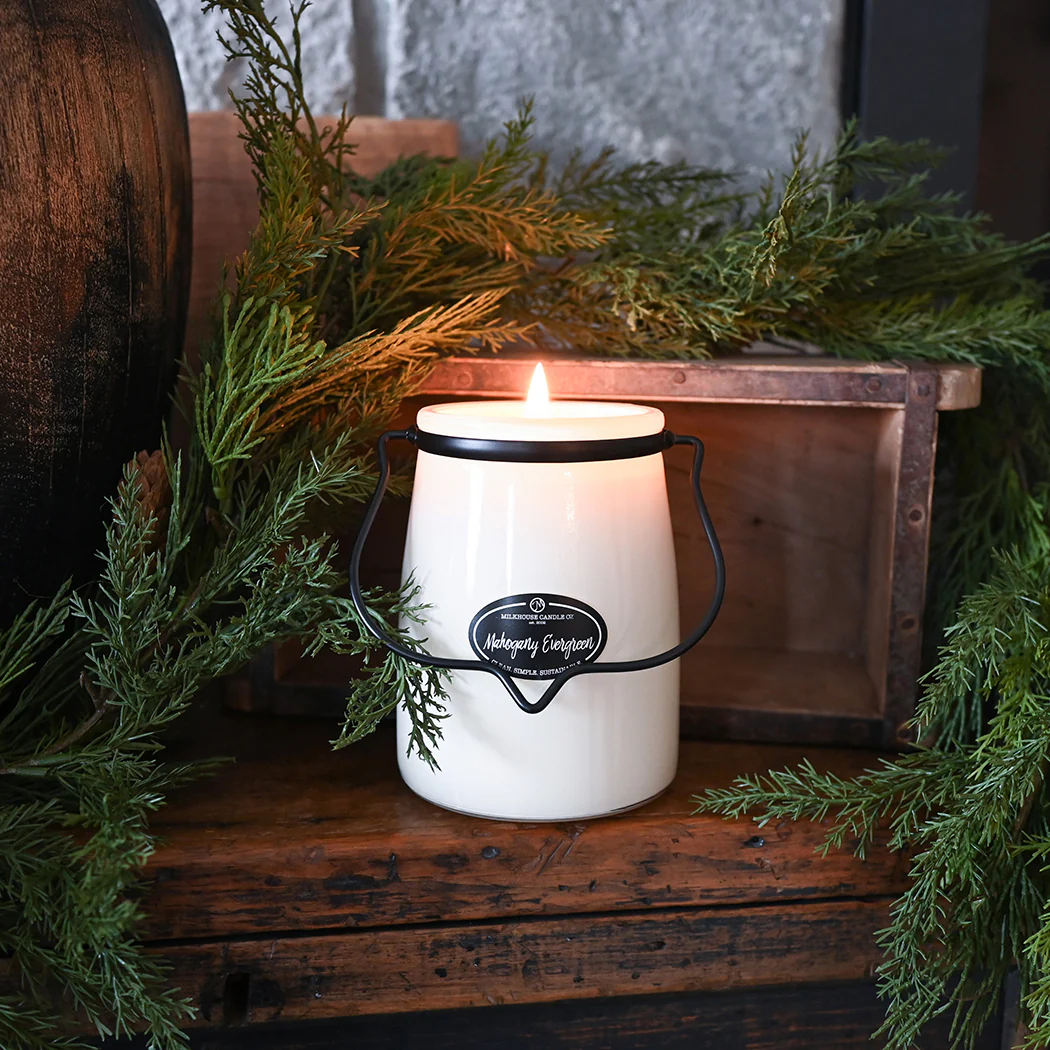 Mahogany Evergreen Candle | 22 oz Butter Jar - Image 2
