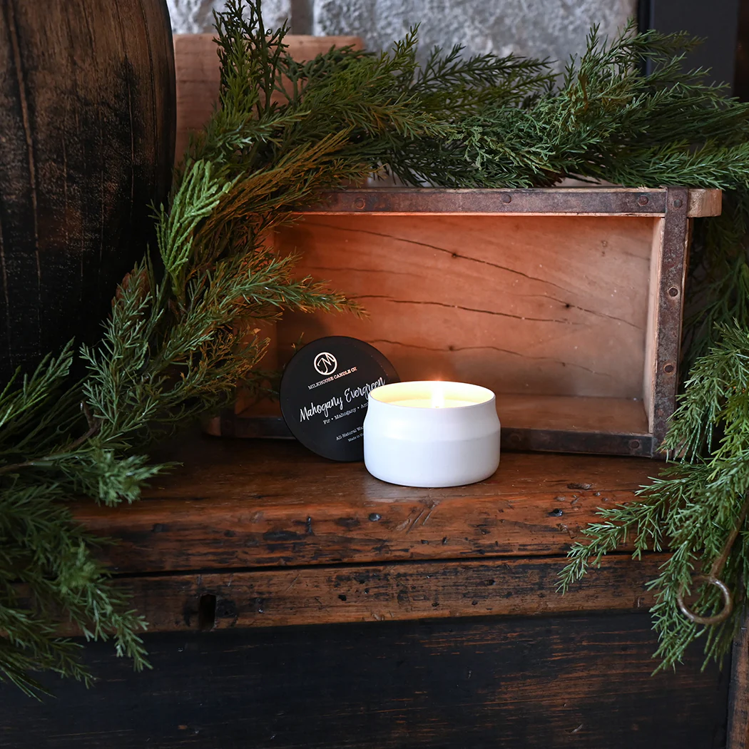 Mahogany Evergreen Candle | 3.75 oz Tin - Image 2