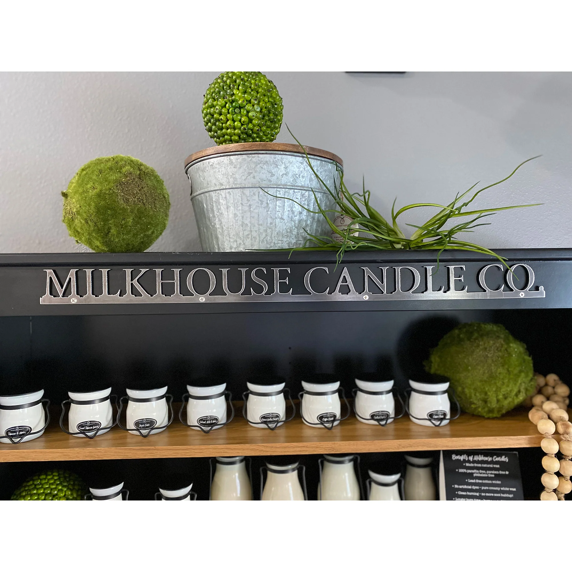 Metal Milkhouse Candle Co. Sign - Image 2