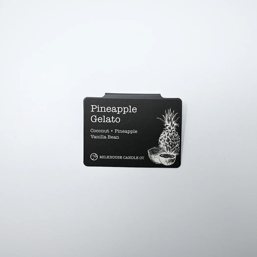 Pineapple Gelato Candle Bar Scent Label Sign