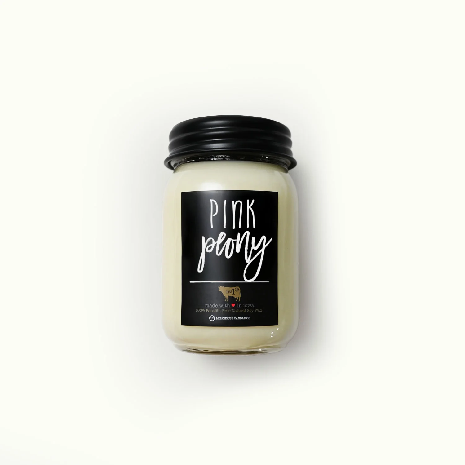 Pink Peony Candle | 13 oz Mason Jar