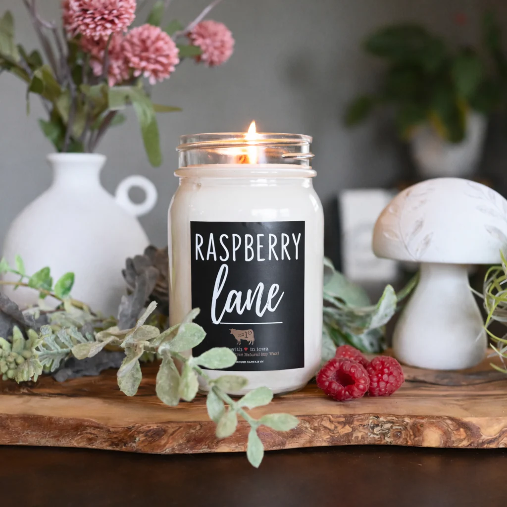 Raspberry Lane Candle | 13 oz Mason Jar - Image 2