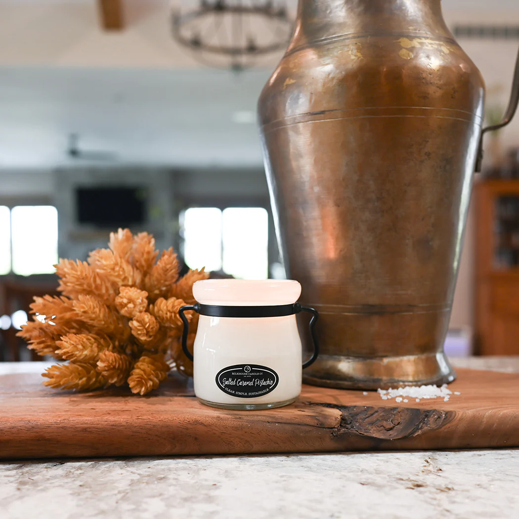 Salted Caramel Pistachio Candle | 5 oz Cream Jar - Image 2