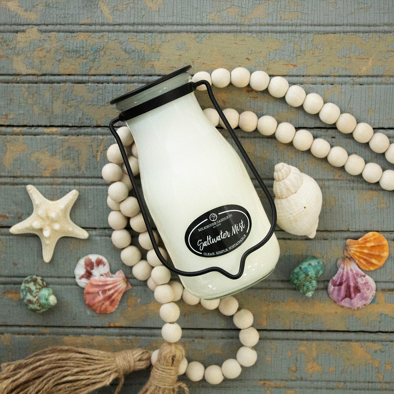 Saltwater Mist Candle | 14 oz Milkbottle - Image 3
