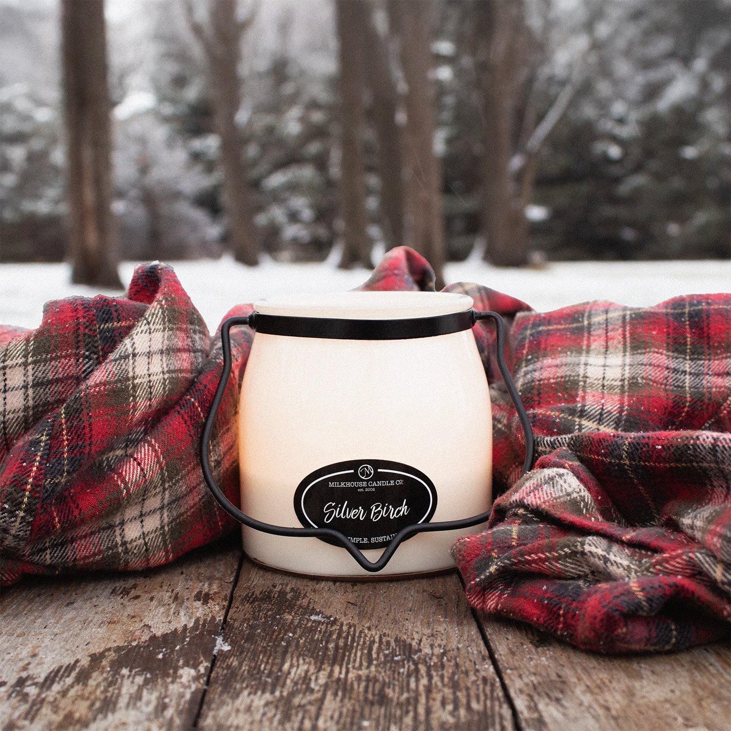 Silver Birch Candle | 16 oz Butter Jar - Image 3