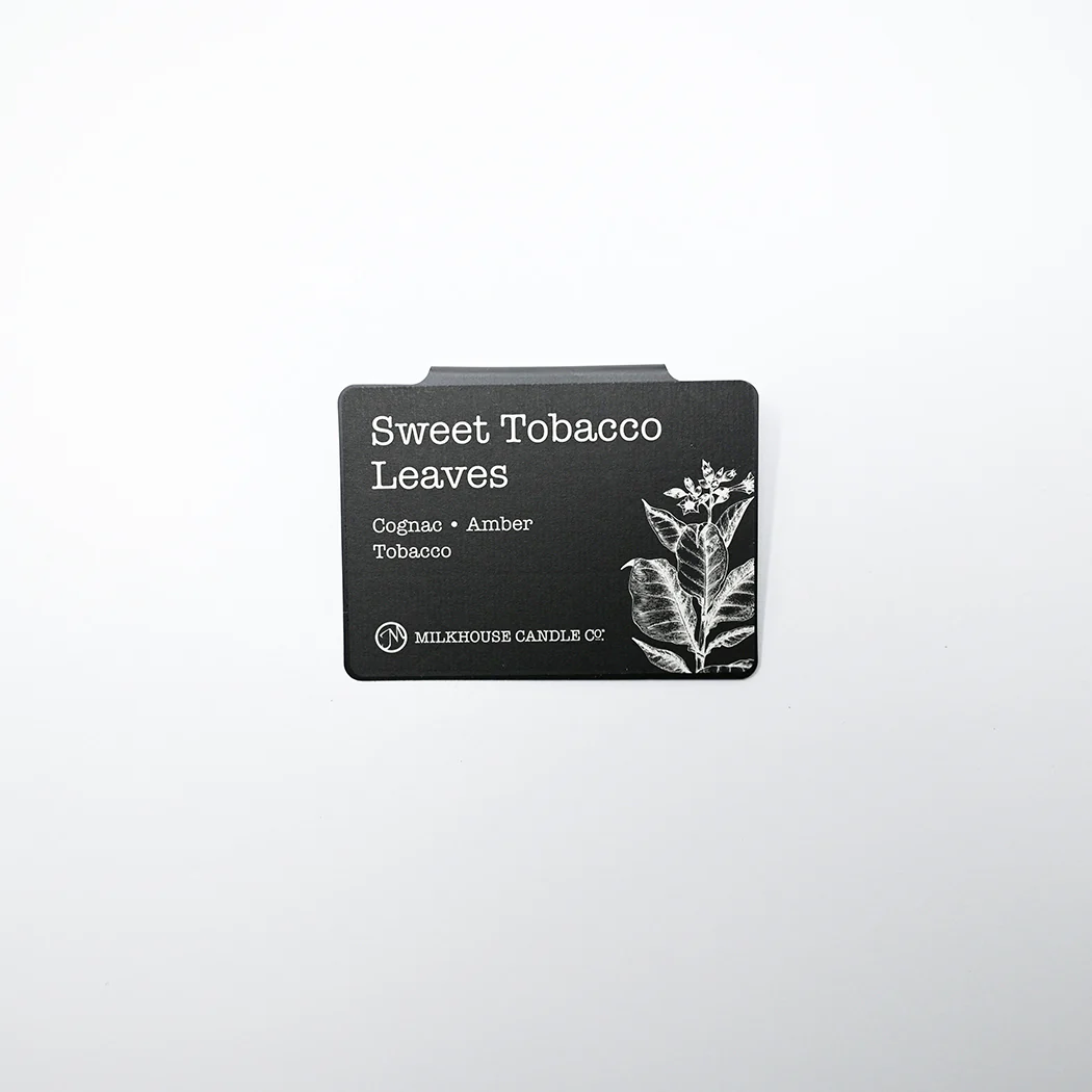 Sweet Tobacco Leaves Candle Bar Scent Label Sign
