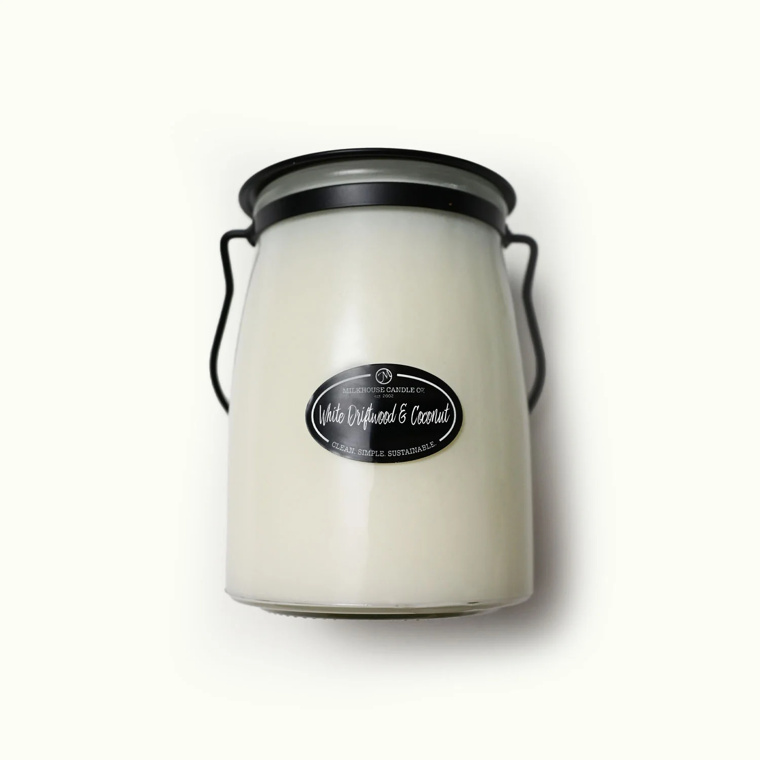 White Driftwood & Coconut Candle | 22 oz Butter Jar